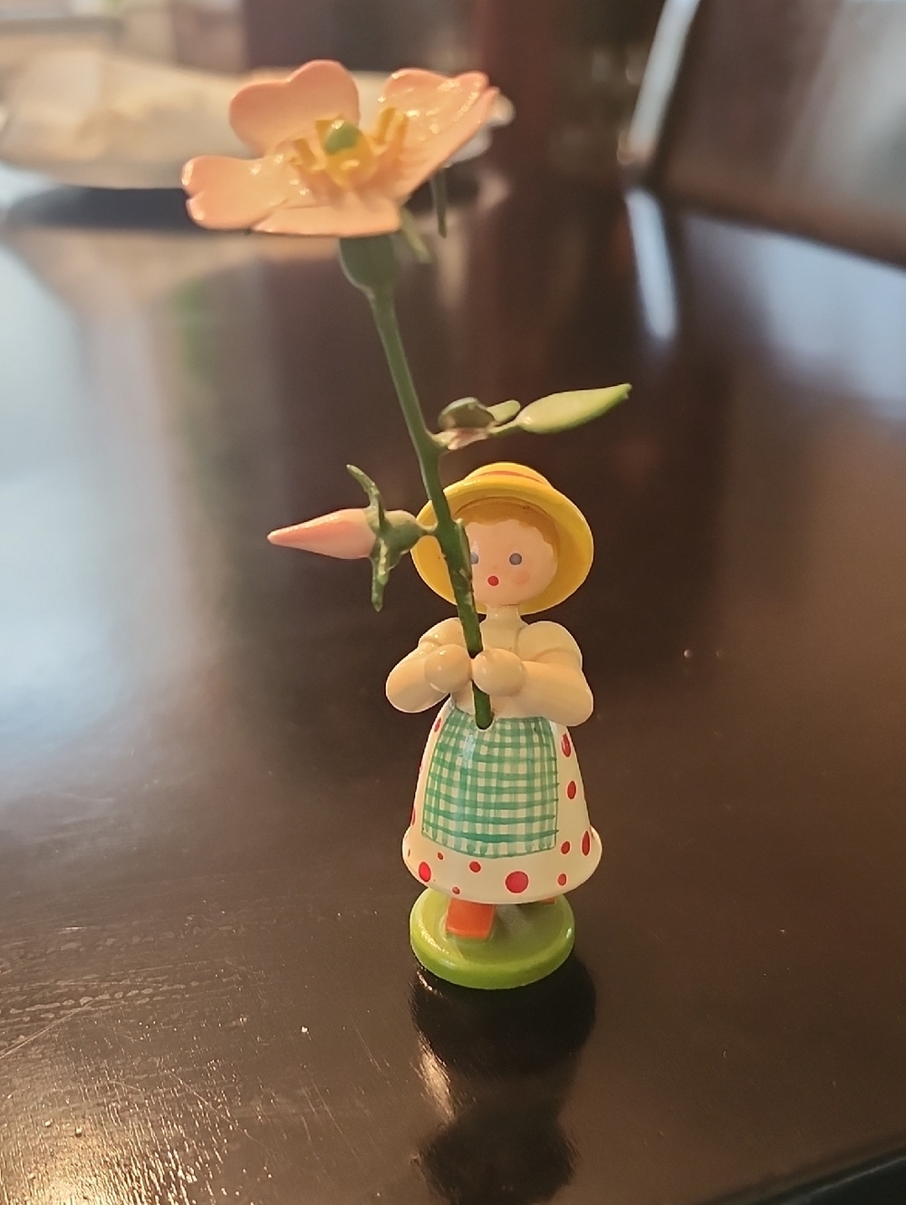 German Wood Hand Painted Weha Kunst Figurine